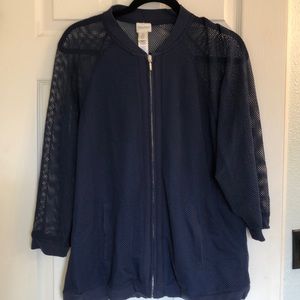 Chico’s Zenergy navy mesh top